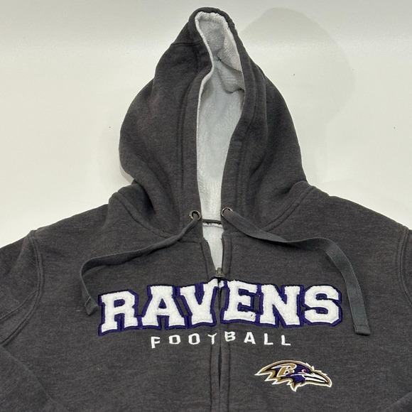 The Unbranded Brand Other - Baltimore Ravens Men's Hoodie Charcoal Full Zip Fleece Size M